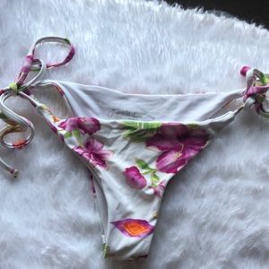 frankie’s bikinis floral tie bottoms xs